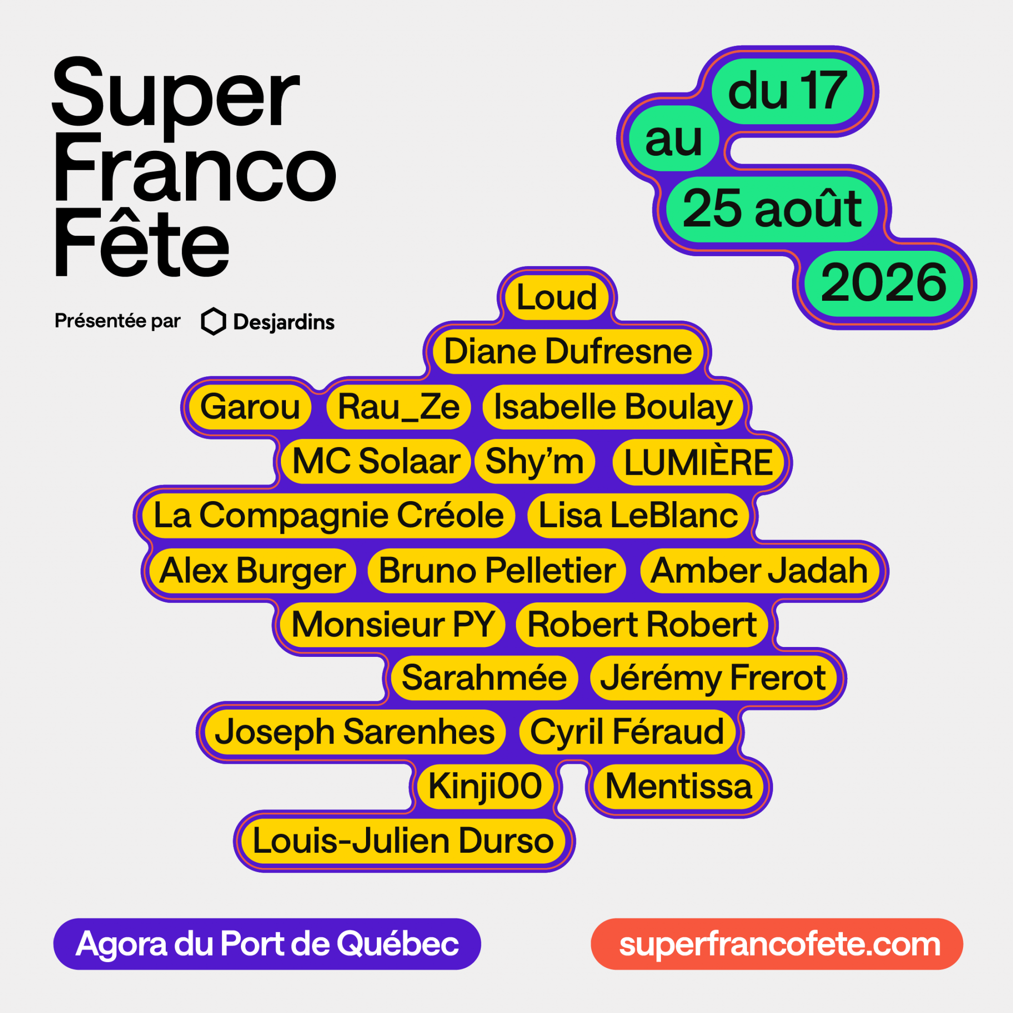 SUPERFRANCOFÊTE 2026- DU 17 AU 25 AOÛT 2026